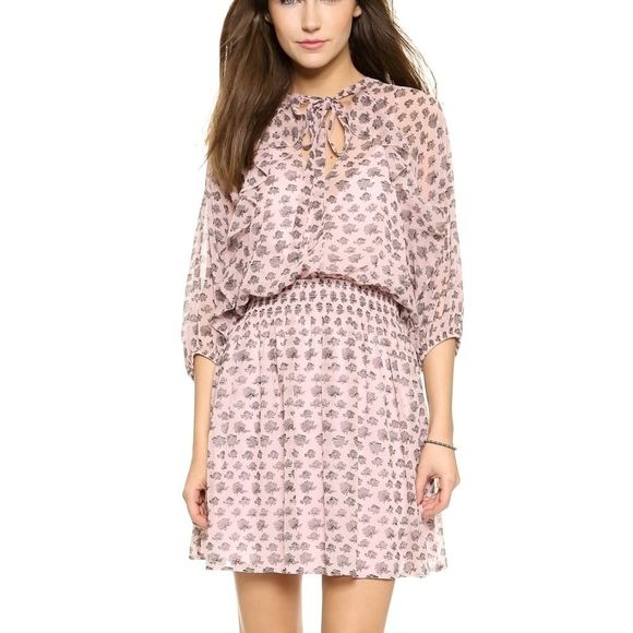 Rebecca Minkoff Pink Floral Mini Dress - Picture 1 of 6